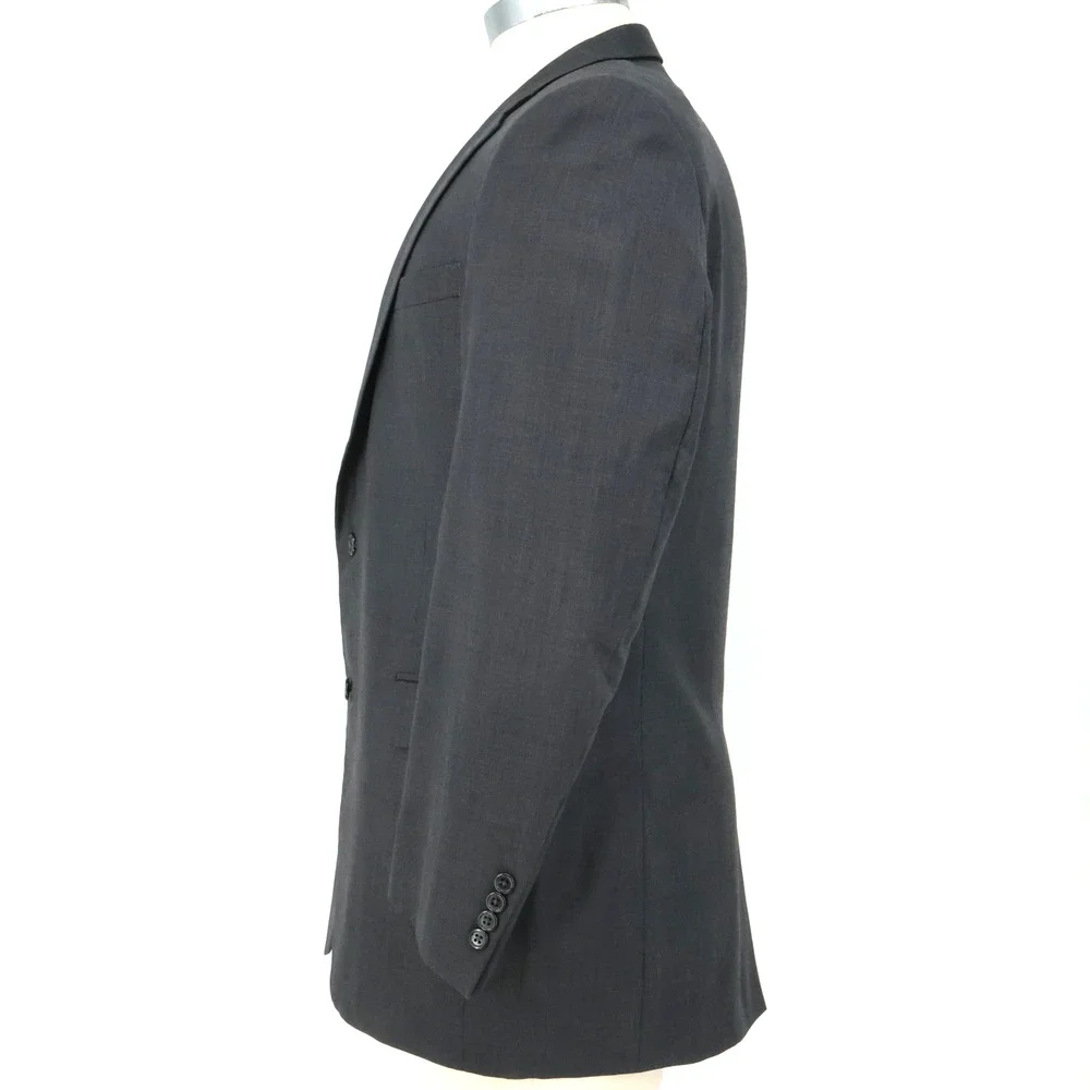 Jos A Bank Sport Coat Mens 40L Gray Wool Silk Tweed Lined Blazer Jacket Preppy
